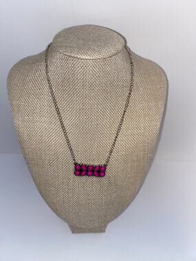 ICON Collection Pink Stone Bar Necklace NWT